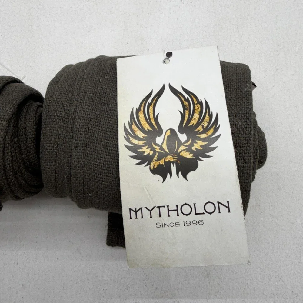 Mytholon Socks Mens One Size Brown Knee High Footless Canvas Leg Wraps Medieval